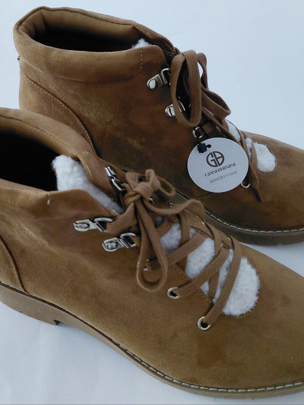 GIANI BERNINI Valentena Ankle Lug Sole Lace Up Boots- 11M - Picture 2 of 10